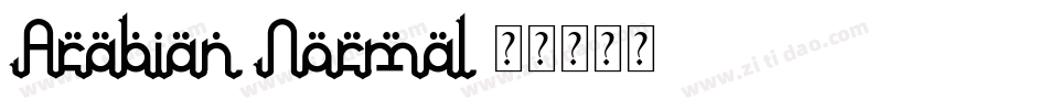Arabian Normal字体转换